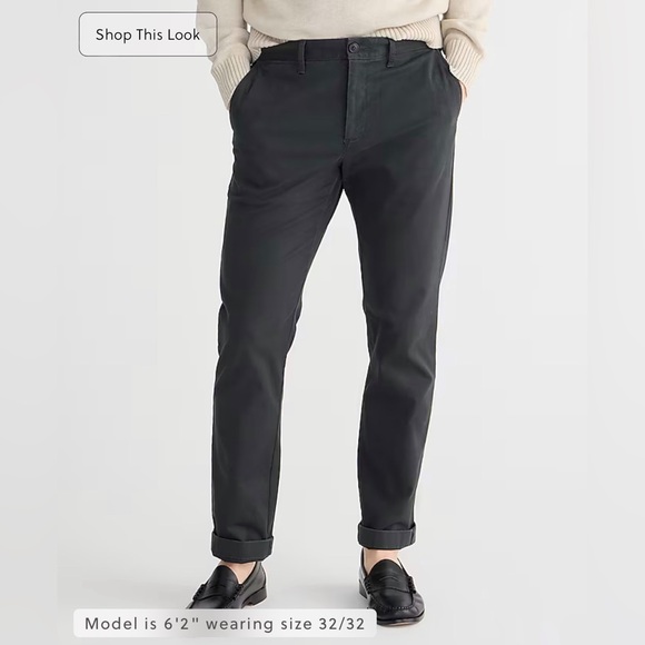 J. Crew Men’s 770 Straight-fit stretch chino pant AR886 Faded Black - Picture 2 of 11